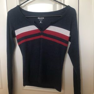 striped v neck t shirt